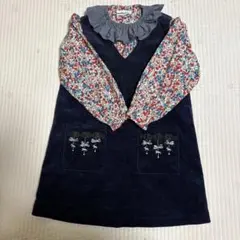 美品　ファミリア　ジャンパースカート・ブラウス　110センチ