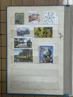 セルビアの使用済み切手　ソ連の切手帳入り