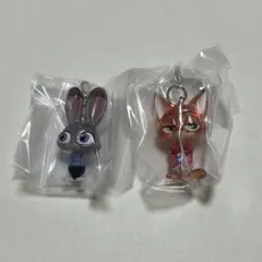 ズートピア2 めじるしアクセサリー　ニック　ジュディ　ガチャガチャ