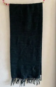 カルヴェン　carven マフラー ストール　ダークグリーン ストライプ