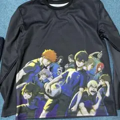 ブルーロック 長袖Tシャツ ロンT ブラック アニメ キャラ集合デザイン メンズ