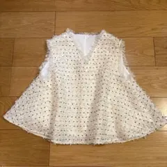 【新品未使用タグ付/ ちびたさん専用】dolce.ドットツイードベスト 新品未使用タグ付/ ちびたさん専用】dolce.ドットツイードベスト