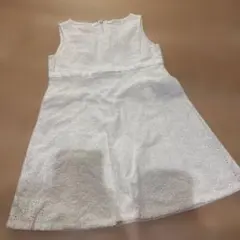 コムサイズム　ホワイトレース　ノースリーブ　ワンピース　フォーマル　100センチ