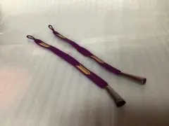 羽織紐 紫色 矢羽根刺繍入り 羽織用小物