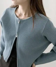 mystic wジップニット