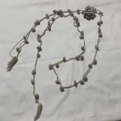 レディース　ネックレス コットン•フェルト•金属ネックレス