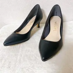 【新品】ルタロン（Le Talon）ブラックポインテッドトゥパンプス