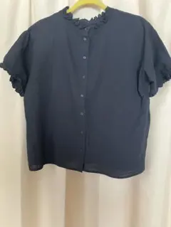 Samansa Mos2 タグ付き未使用　黒半袖ブラウス　ゆったり可愛い❣️