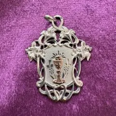 フランス製|キリスト教|メダイ|アンティーク|シルバー800|ペンダント