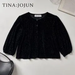 TINA:JOJUN シアートップス 上品　透け感 バルーン袖 美品 コーデ映えのサムネイル