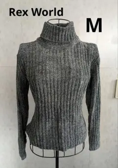 Rex World グレー タートルネック トップス　M