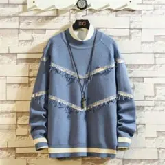 ニットセーター メンズセーター ニット 秋服 メンズ クルーネックE