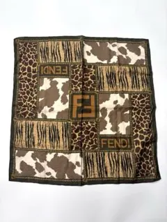 FENDI ヴィンテージ シルクコットン大型 ハンカチーフ、ズッカ - メルカリ