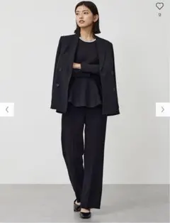 PLSTトリアセブレンドダブルジャケット&ストレートパンツ上下　Ｍセット