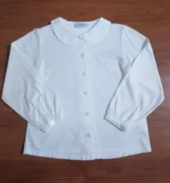 ミキハウス ポロシャツ シャツ ブラウス 白 長袖フォーマル 女の子　入学式
