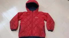 mont-bell キッズ フード付きリバーシブルダウンジャケット