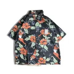 1980s Japan ／ Rayon Hawiian Shirts Black