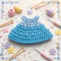早い者勝ち‼️ハンドメイド アクリル毛糸 ラブブ 원피스 ✨️