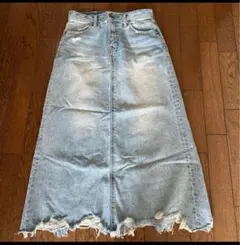 RODEO CROWNS ライトブルーデニムロングスカート