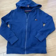 トミーヒルフィガー ネイビー ジップアップパーカー