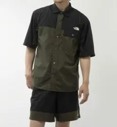 ノースフェイス ヌプシシャツ&ヌプシショーツセット　ニュートープ