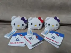 《 タグ付き 》ハローキティ おてて付フェイスプチマスコット 3個セット