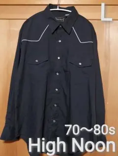 70s High Noon Lサイズ ウエスタンシャツ box fitのサムネイル