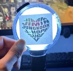 ホログラムアミボムハートシェープ型★ミニサイズペンライトステッカー