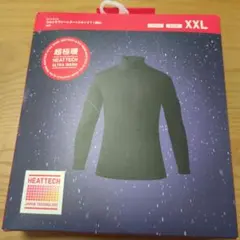 ユニクロ　メンズ　超極暖タートルネックT XXLブラック