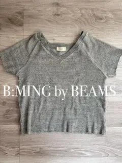 B:MING by BEAMS グレー Vネック Tシャツ