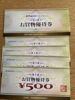 ヤマダ電機お買い物優待券 5000円分