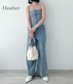 今だけ65%OFF！Heather ⭐︎Denimベアオールインワンのサムネイル