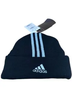 未使用90sビンテージadidas ニット帽フリース黒