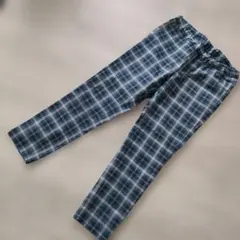 ROPE 青系チェック柄カジュアルパンツ М