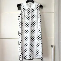 エディットコロン Edit cologne ドット ワンピース ノースリーブ