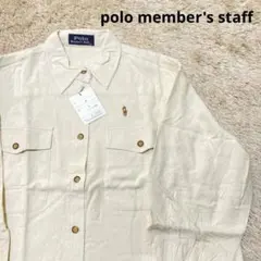 希少　未使用　polo member's staff シャツ　アイボリー　　M