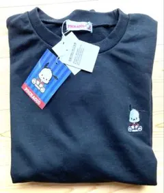 サンリオ ポチャッコ ワンポイント バックプリントがかわいいトレーナー 黒 L