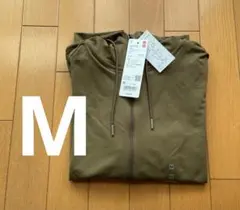 新品 ユニクロ エアリズムUVカットフルジップパーカ　M オリーブ