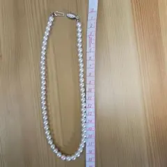 ホワイトパールネックレス シルバー留め具