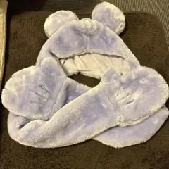 ディズニーリゾート　ミッキーフード付きマフラー