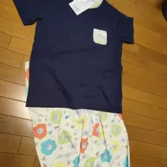 グ*⭐様 ネイビーのルームウェアセット　接触冷感　ひんやりパジャマ　LL