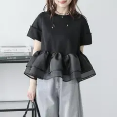 ラジエム　シアーフリル ティアード ペプラム ドッキングトップスのサムネイル