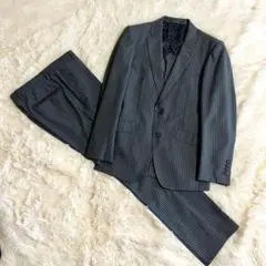 ★美品★PERFECT SUIT ストライプ　上下セット　ウール　春夏　メンズのサムネイル