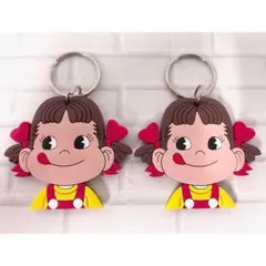 ミルキー ペコちゃん キーホルダー ２個セット ベストデザイン ♡♡