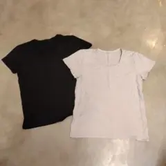 Wacoal　ワコール　スゴ衣　半袖Tシャツ 2枚セット ブラック アイスグレーのサムネイル