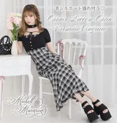 Michell Macaron BIGリボンチェックロングワンピ - メルカリ