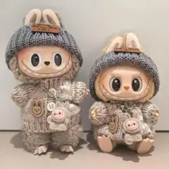 即決labubuぬいぐるみ用服着せ替え洋服ラブブ用1〜3代対応３点セットｑ１