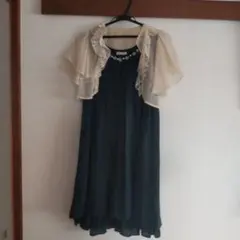 axes femme ダークグリーン パーティードレス