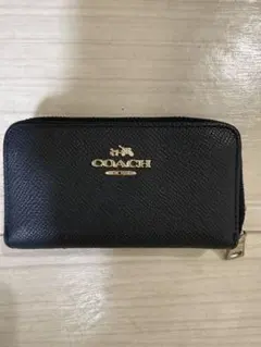 COACH ブラック レザー カードケース