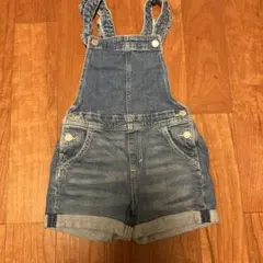 H&M デニムショートオーバーオール　120cm
